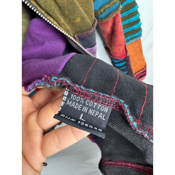 Rising International Patchwork Hoodie Jacket – Size L - Picture 8 of 10